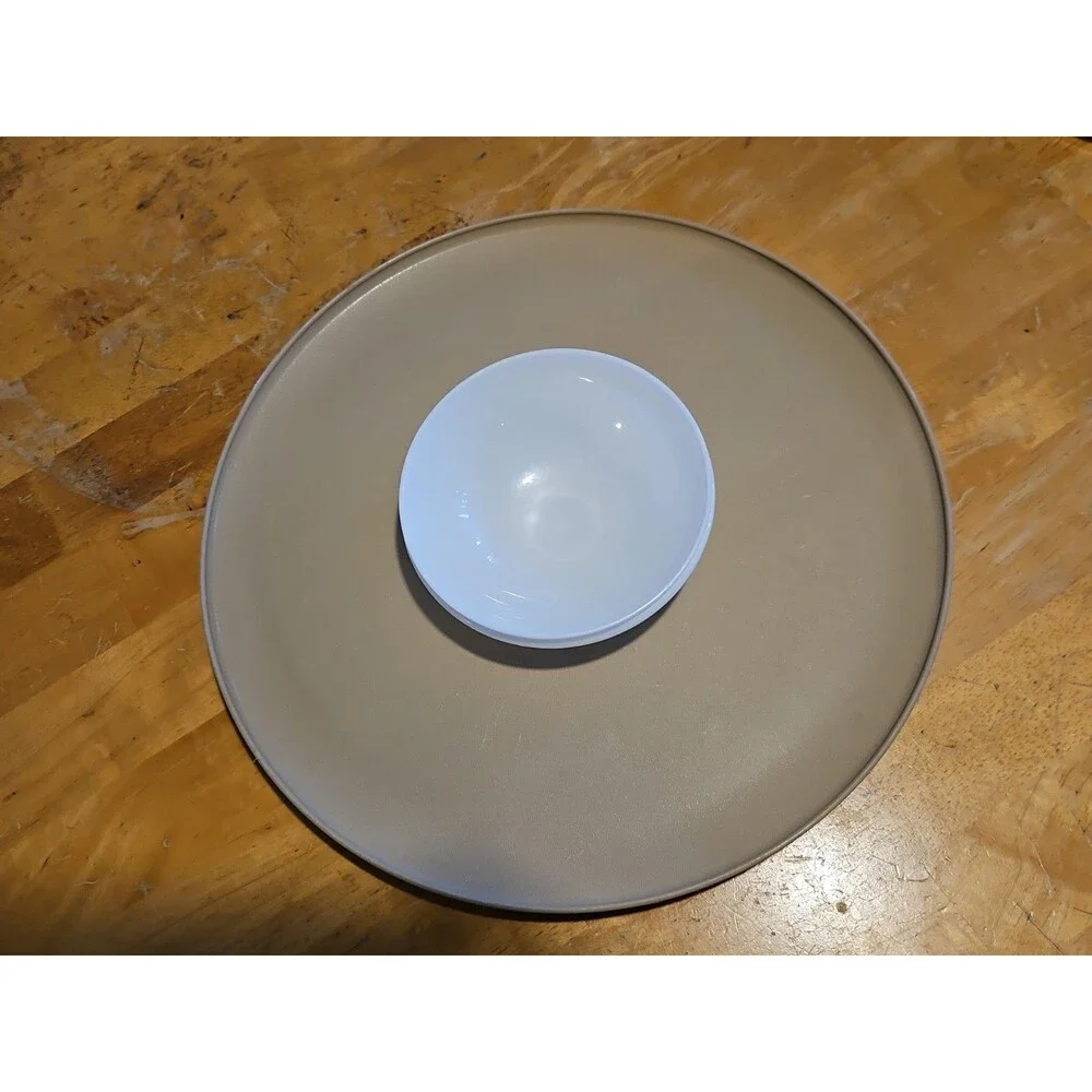 Vintage Tupperware Dip N Serve Chip & Dip Veggie Tray w/ Bowl & Lid #492